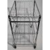 Carrinho Aramado Invertido Cromado 76cm x 53cm x 80cm c/ alça.